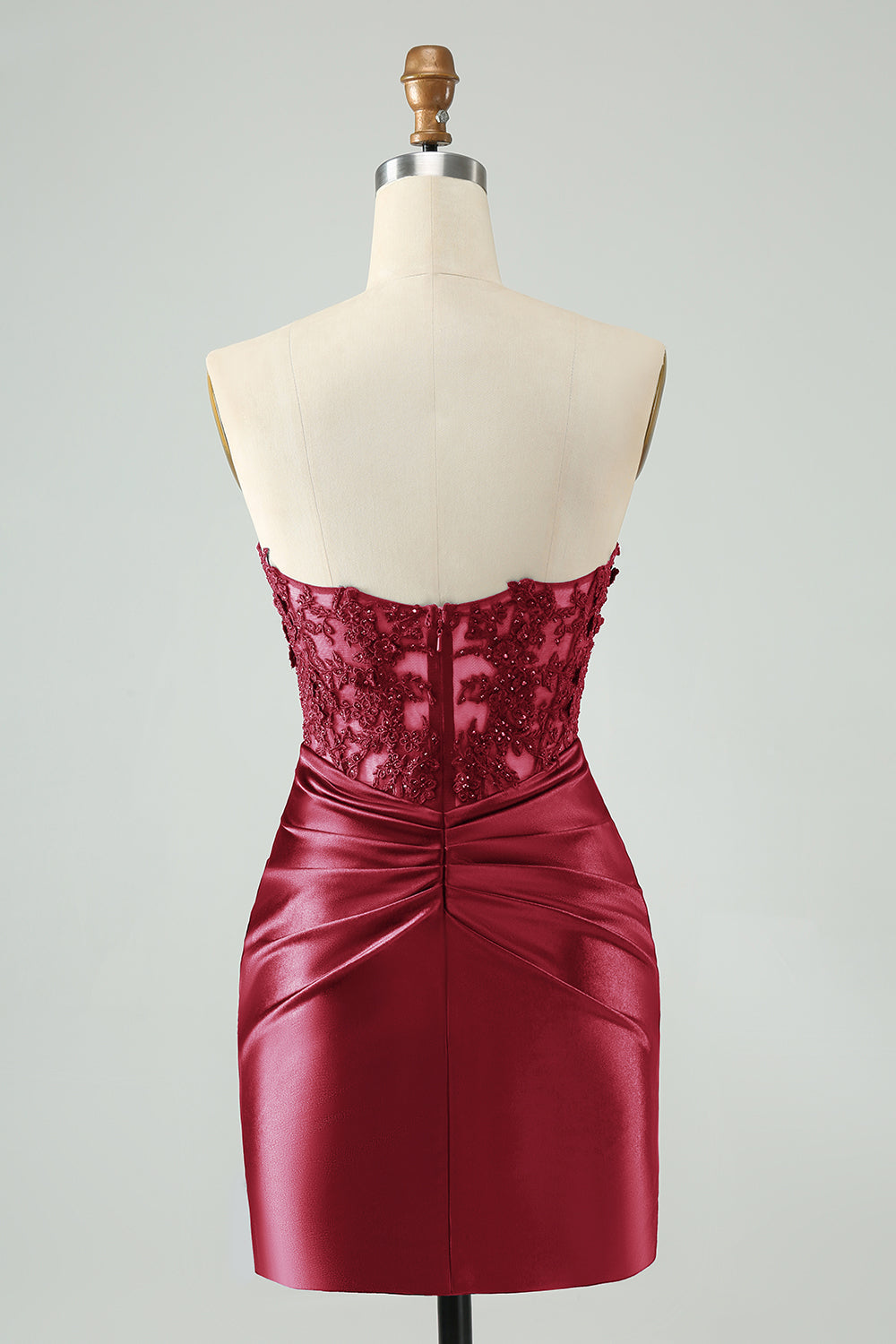 Sexy Bodycon Fuchsia Sweetheart Corset Hollow Out Beaded Short Homecoming Dress Customized