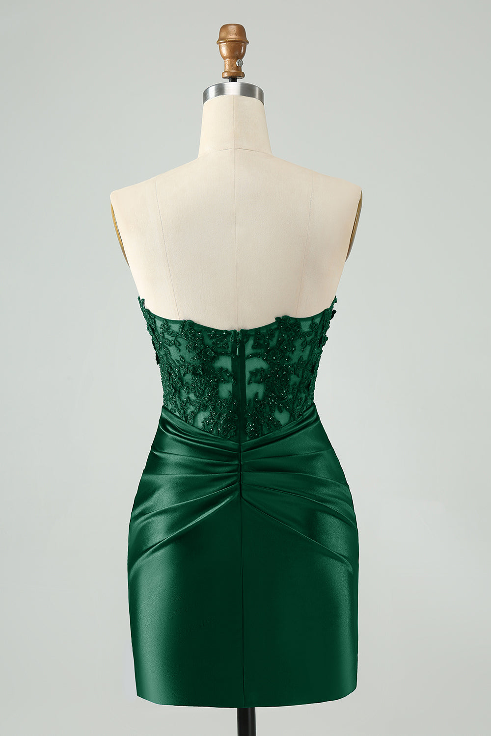 Sexy Bodycon Sweetheart Corset Beaded Short Navy Homecoming Dress with Hollow Out Customized