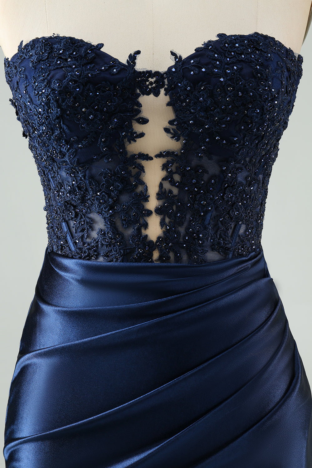 Navy Bodycon Sweetheart Corset Beaded Short Homecoming Dress with Hollow Out Customized