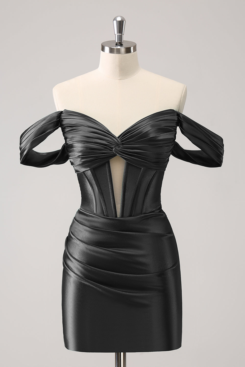 Stylish Dark Green Bodycon Off The Shoulder Hollow Out Corset Short Homecoming Dress Customized